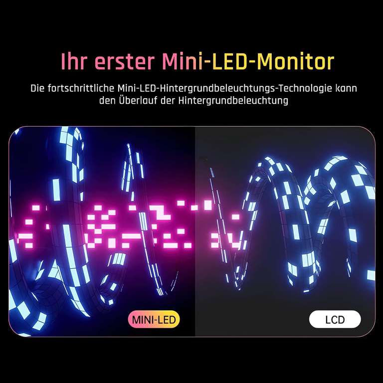 Monitor KTC M27T20 mini-LED de 27 pulgadas, 2560x144065Hz HVA Quantum Dot Tech HDR 1000, FreeSync/G-Sync Altavoces incorporados