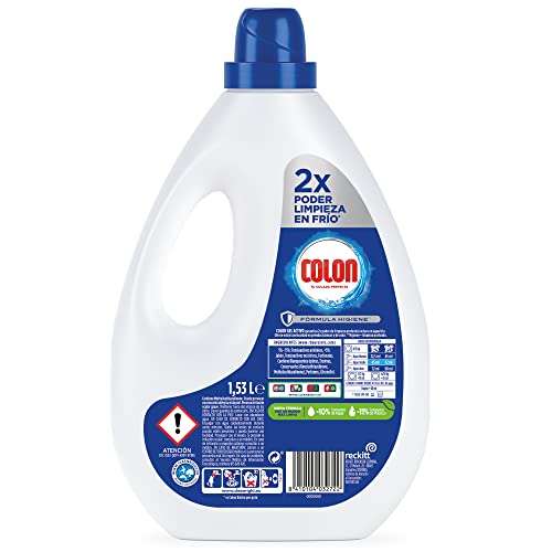 Colon Gel Activo - Detergente para lavadora líquido, para ropa blanca y de color, formato gel - pack de 5, hasta 170 dosis
