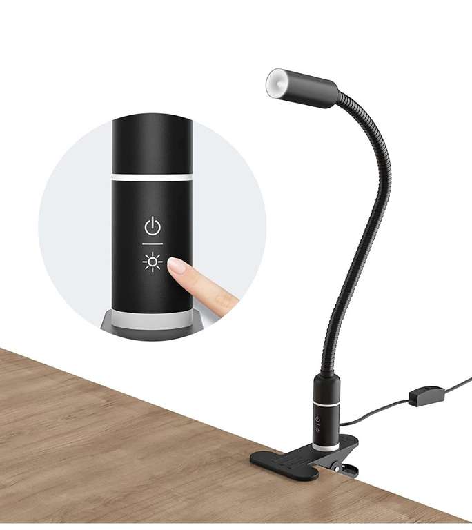 Lámpara de escritorio con clip