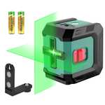 HYCHIKA - Nivel Láser Autonivelante 15M, Laser Verde Ajustable con 3 Niveles de Brillo, Uso Interior y Exterior, Soporte Magnético 360°