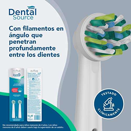 Pack 10 Dental Source PERFECT ANGLE Pack 8+2, Cabezales de recambio para Oral-B