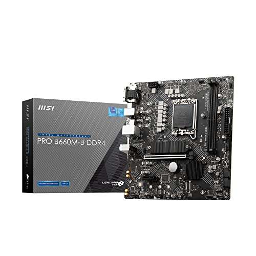 MSI PRO B660M-B DDR4 Placa Base Micro-ATX - Admite Procesadores Intel Core 12th Gen, LGA 1700