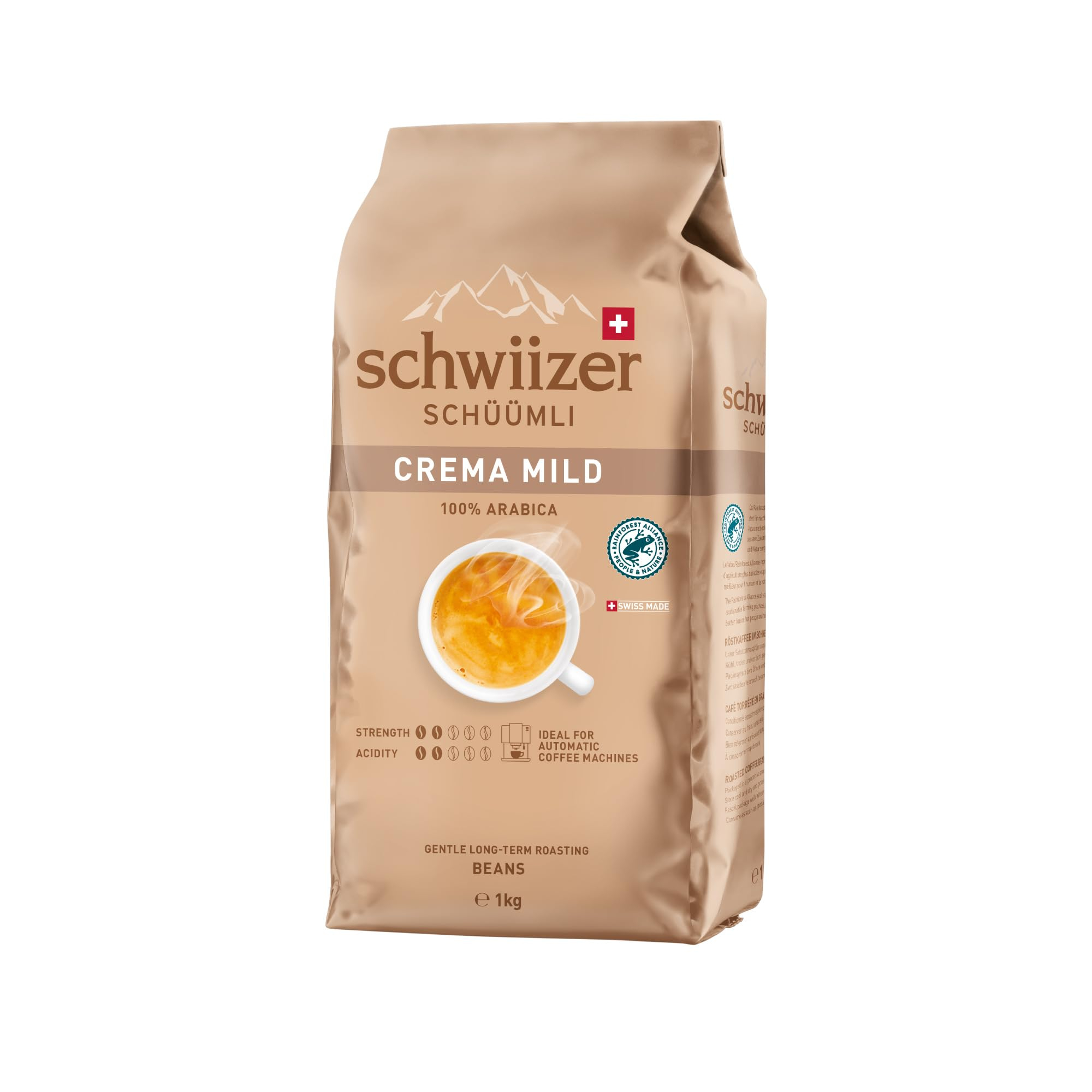 Café en grano Schwiizer Schüümli 100% Arábica Paquete 1KG