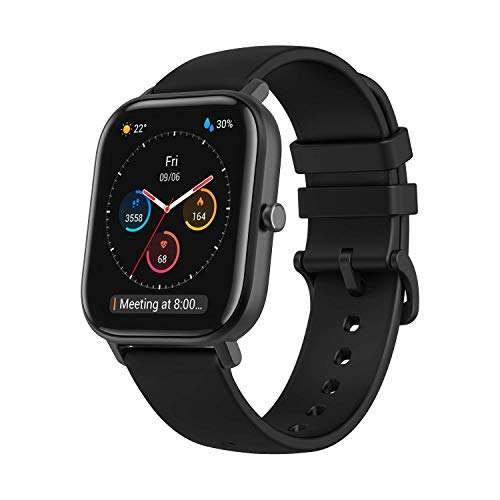 Amazfit GTS Reloj Smartwactch Deportivo | 14 días Batería | GPS+Glonass | BioTracker PPG Bluetooth 5.0 (iOS & Android) Negro