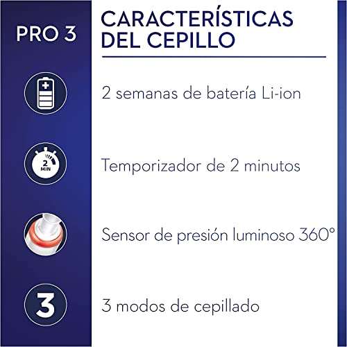 Oral-B PRO 3 Cepillos de Dientes Eléctricos (Pack de 2) 3900N