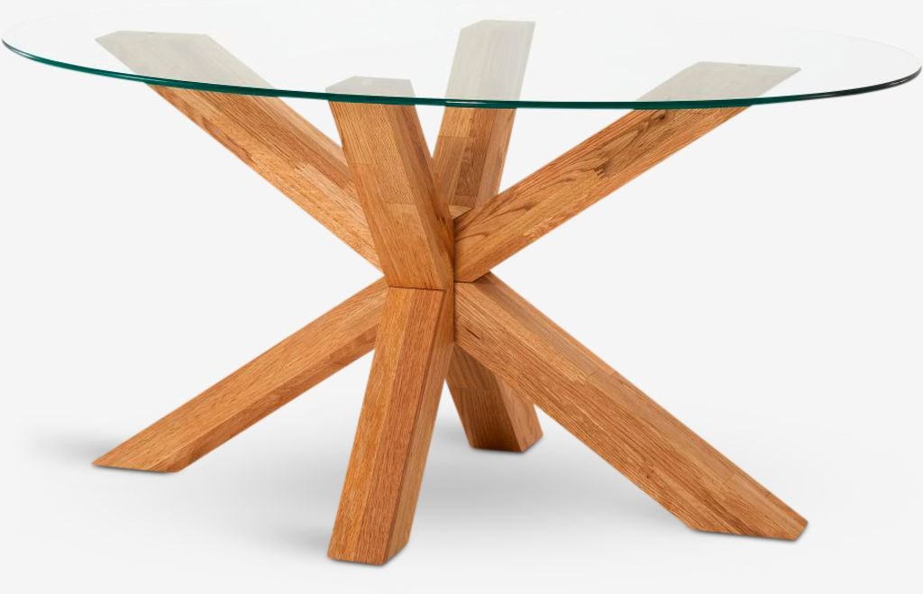 Mesa de centro AGERBY 60x100 cristal/roble natural