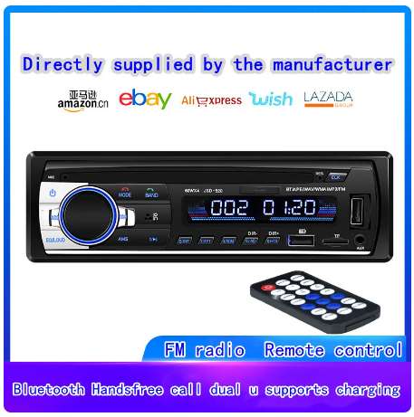 Radio FM con Bluetooth para coche, reproductor MP3 con manos libres, USB/SD, 1 DIN, estéreo, panel de instrumentos