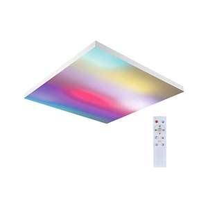 Paulmann 79906 Velora Rainbow-Panel LED cuadrado, incluye 1 x 31 W regulable DynamicRGBW Color Control Blanco Metal Plafón 3000K, 595x595mm