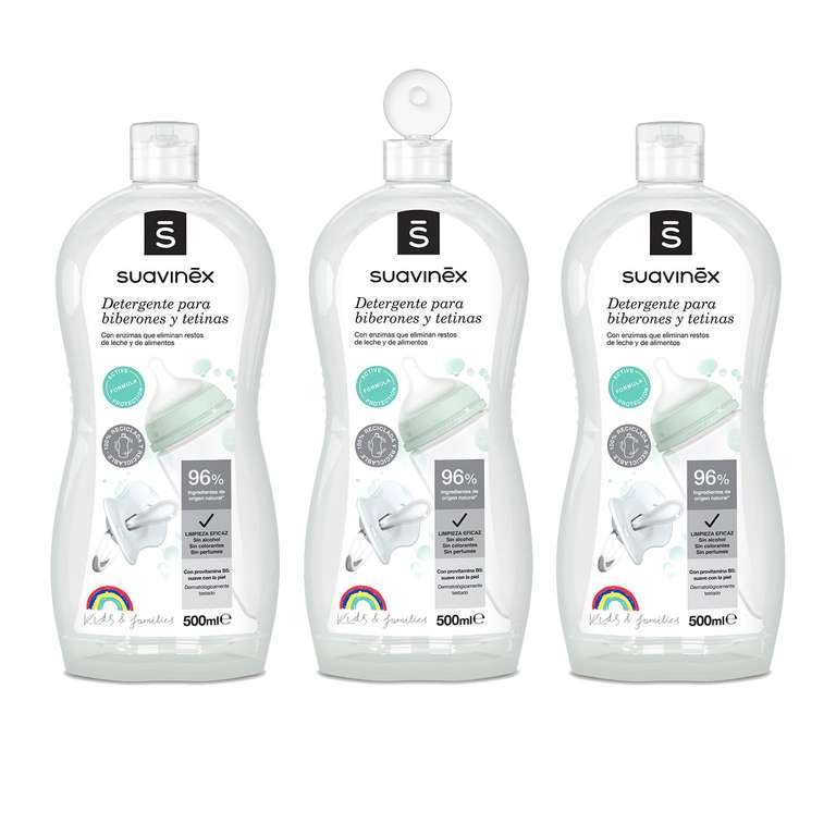 Detergente para biberones y tetines - Suavinex pack de 3