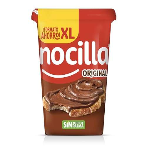 3x Nocilla Original - Crema al cacao con avellanas sin aceite de palma, tarrina 750 g. 3'39€/ud