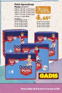 Dodot Pants, 2°ud a mitad de precio (hasta 0,20€/pañal)