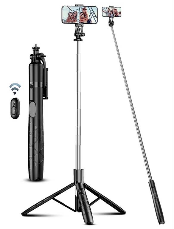 Trípode con Control Remoto Desmontable para Teléfono Móvil – Compatible con iPhone/Samsung/GoPro/Cámara