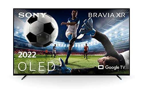 TV Sony 55" OLED XR55A80K BRAVIA, 4K HDR 120Hz, HDMI 2.1 óptimo para PS5, Smart TV (Google), Dolby Vision-Atmos, Pantalla Triluminos Pro