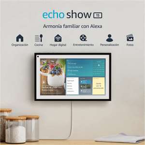 Echo Show 15 | Pantalla inteligente Full HD de 15,6" para organizar tu vida familiar con Alexa (199€ con Newsletter)