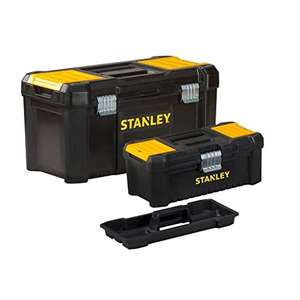 Pack 2 Cajas de herramientas de plástico Stanley 12.5"/32cm + 19"/48cm , Cierres de metal