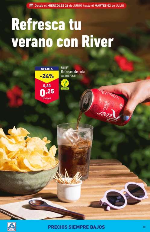 Lata de River Cola Classic de 33cl (Aldi toda España) [Desde el miércoles 26/06 al martes 02/07]