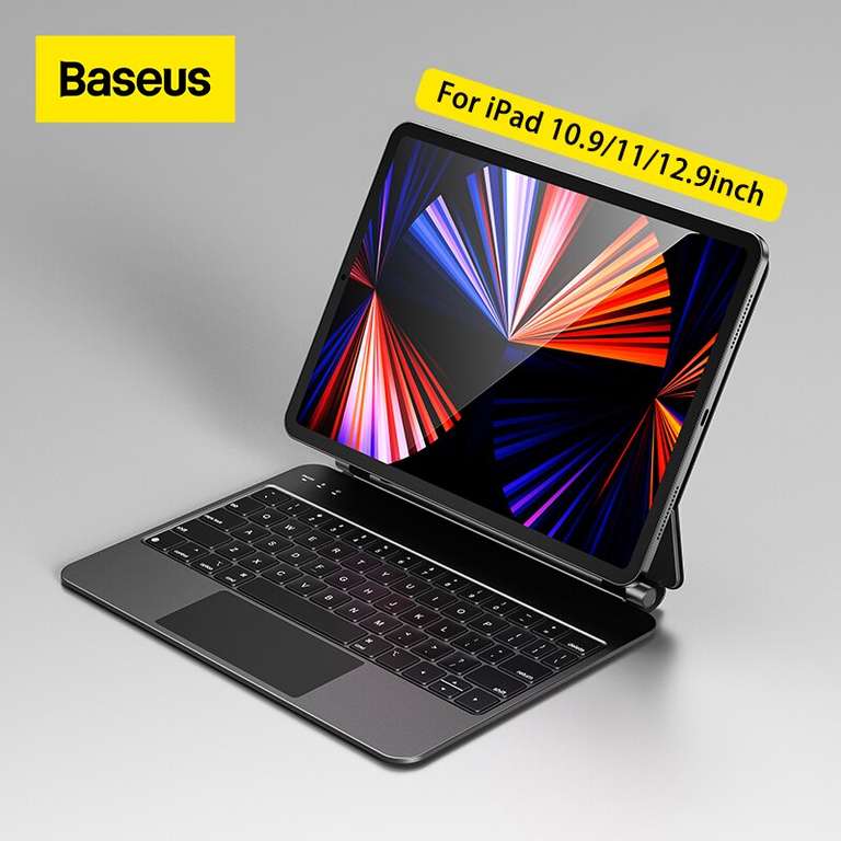 Baseus-funda con teclado desmontable para tableta, protector con Bluetooth 5,2, todo en uno, para Pad Pro 11/10, 9/12, 9 pulgadas