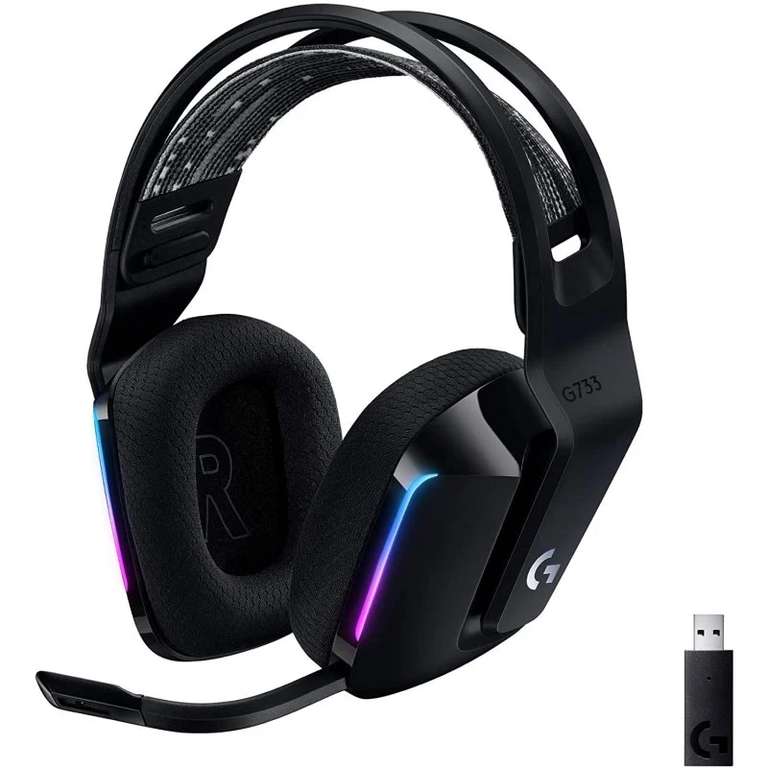 Logitech G733 Lightspeed RGB Auriculares con Micrófono Inalámbricos Gaming Negros