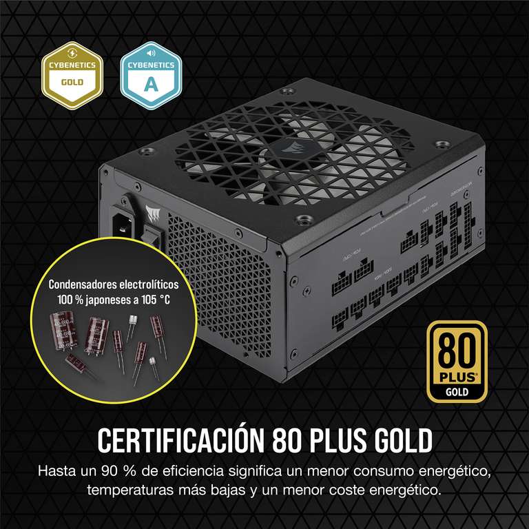 Corsair RM850x SHIFT 850W 80+ Gold, ATX 3.0 (PCIe 5.0) - Fuente de alimentación