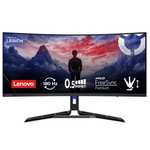 Lenovo Legion R34w-30-Monitor Gaming Curvo 34" (VA Panel, 180Hz, 0.5ms MPRT, 21:9, HDMI+DP, AMD FreeSync Premium, Montaje VESA 100 x 100 mm)
