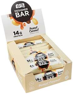 ESN Designer Bar Box, Caramelo de Cacahuete, 12 x 45g, Barritas Proteina