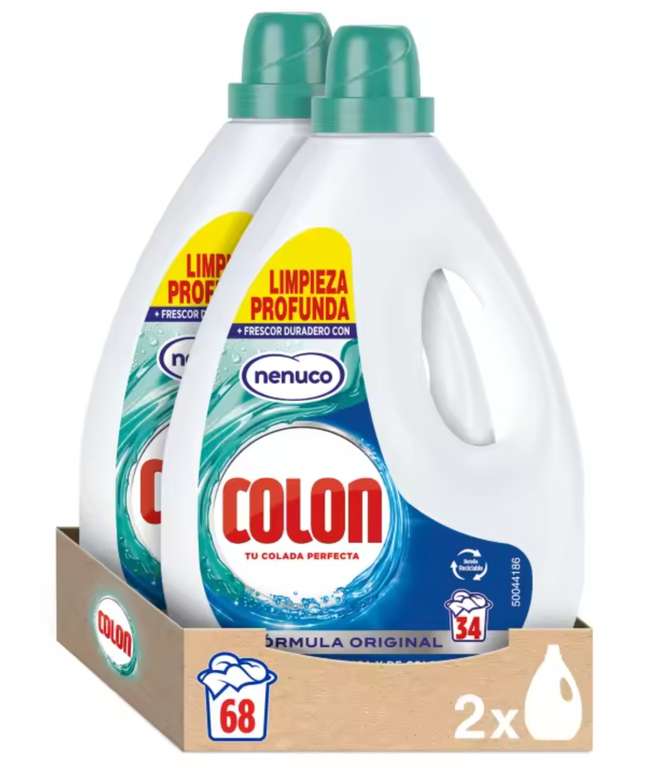 Colon Nenuco Detergente para la lavadora Gel 68 lavados (2x34 lavados) Envío Gratis Desde App.
