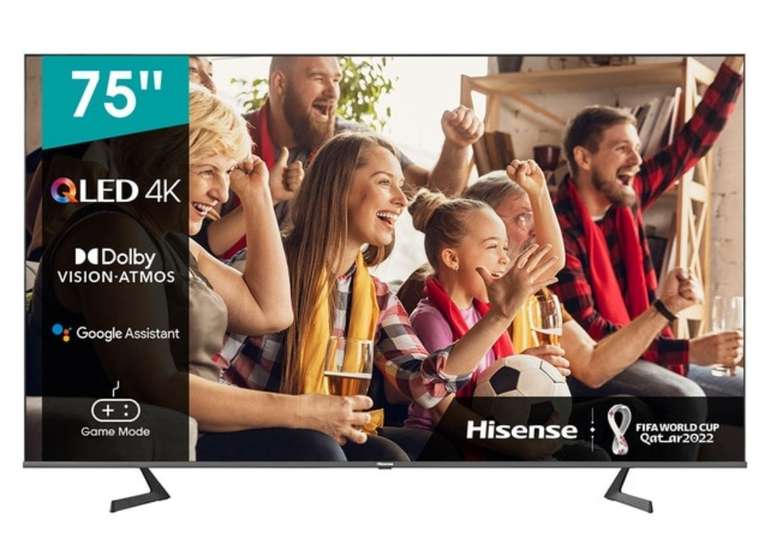 TV LED 190,5 cm (75") Hisense 75A7GQ UHD 4K, Quantum Dot, HDR Dolby Vision / HDR 10/ HDR 10 +,Smart TV