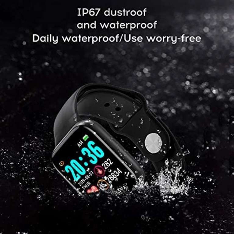 Reloj Inteligente Deportivo Unisex D20 Pro Y68, 1.3", Pulsómetro, Oxígeno en Sangre y Sueño, Podómetro, Resistente al Agua IP68
