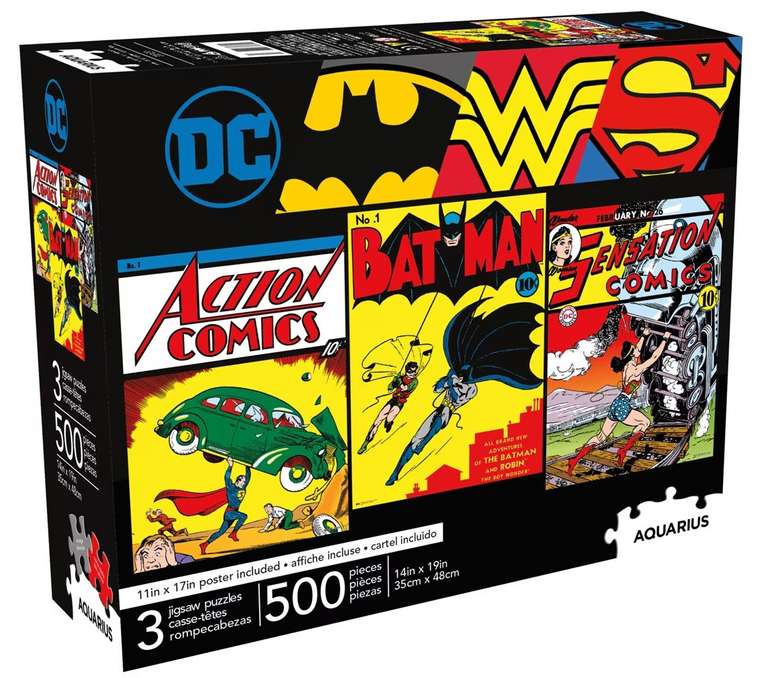 Set 3 Puzzles DC Cómics 500 Piezas
