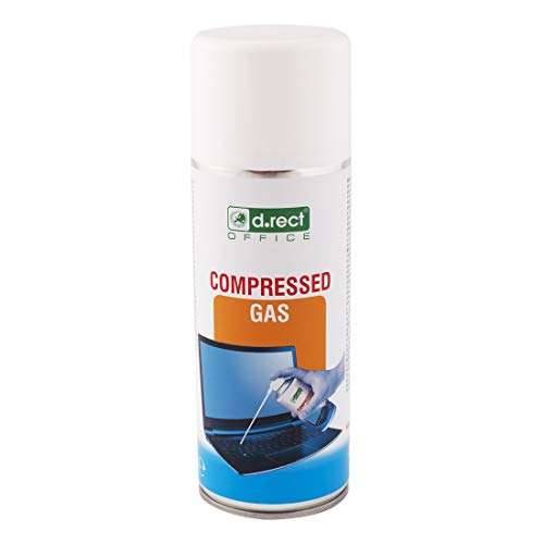 Aire comprimido | Spray Limpiador 400 ml | Compresor de Aire | para Limpieza de Teclado, Ordenador, cámara, teléfono móvil, Transparente