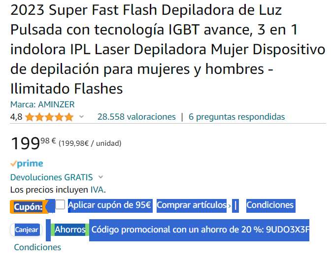 2023 Super Fast Flash Depiladora de Luz Pulsada con tecnología IGBT avance, 3 en 1 indolora IPL Laser Depiladora - Ilimitado Flashes