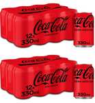 2x Pack de 12 Coca-Cola Zero Azúcar [24 Latas, 0,58€ c/ud]