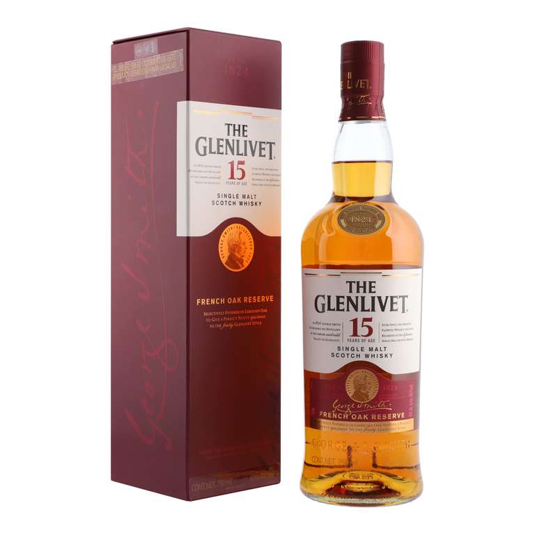 The Glenlivet 15 años Whisky Escocés de Malta Premium, 700ml, 40% Vol.