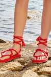Sandalias Romanas Boni Etam- Color Rojo y Negro (casi todas las tallas)