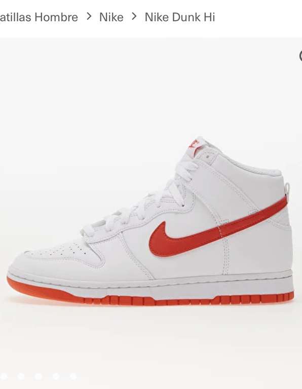Zapatillas Nike Dunk High Retro Blancas y rojas