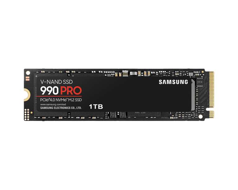 Samsung SSD Interno 990 PRO 1TB PCIe 4.0 (up to 7,450MB/s) NVMe M.2 (2280) Sin disipador