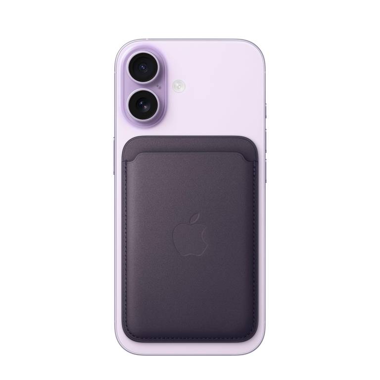 Apple Cartera de Trenzado Fino con MagSafe para iPhone (Musgo y Azul Marino) | Wallet Magnética Espacio 3 Tarjetas | Compatible con Buscar