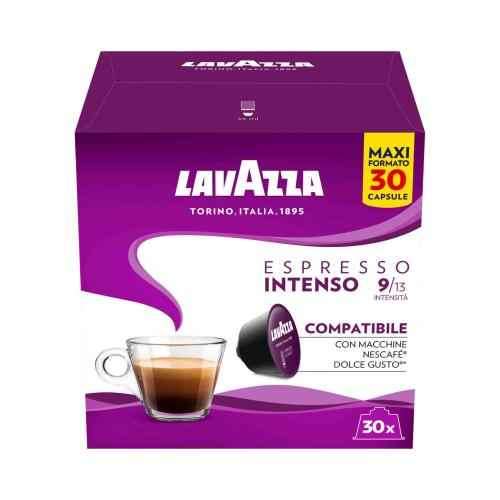Lavazza, Espresso Intenso, 90 Cápsulas Compatibles con Máquina Nescafé Dolce Gusto, Intensidad 9/13, 3 x 30 Cápsulas [0'12€/ud]