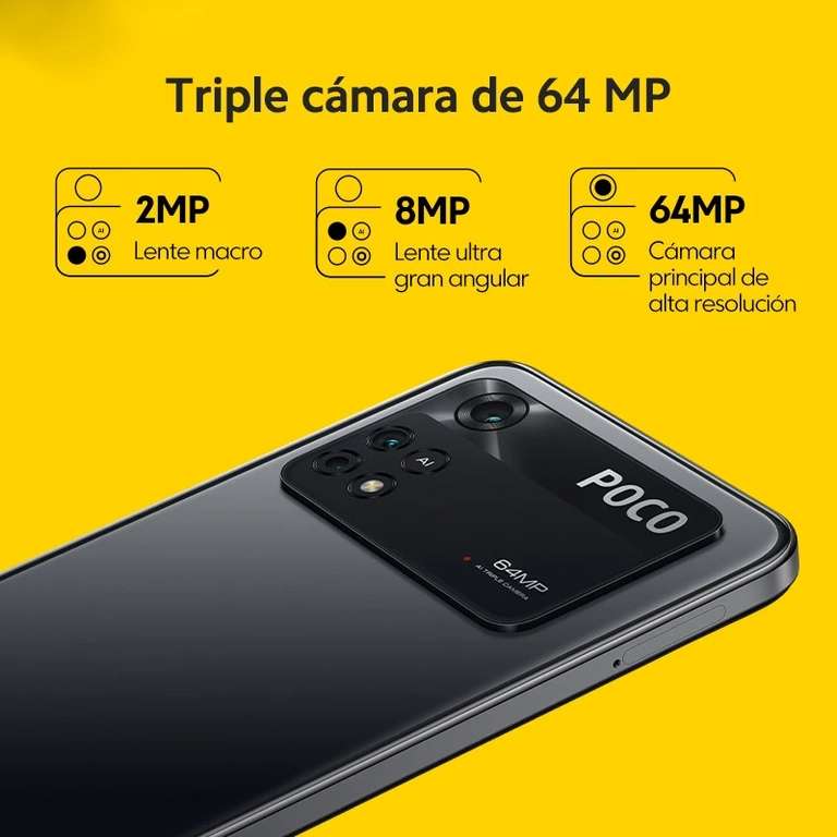 POCO M4 Pro, 8+256GB, Pantalla AMOLED de 6,43" (desde España)