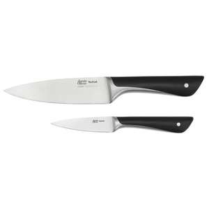 Tefal K267S255 Jamie Oliver Set de cuchillos de cocina, 2 piezas, El set esencial, Acero inoxidable alemán