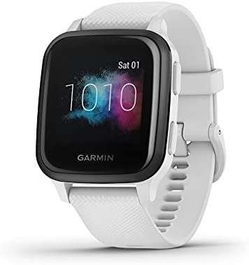 Garmin Venu Sq Music, Reloj Inteligente con GPS, Blanco/Gris,