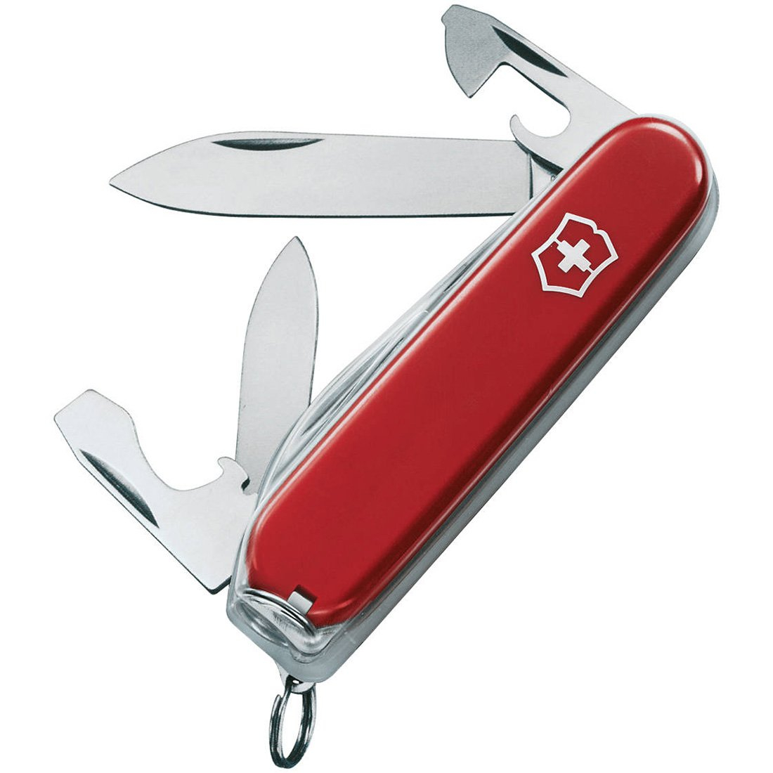 Victorinox Recruit, Navaja Multiuso Suiza, Cuchillo bolsillo, Regalo, 10 Funciones, Hoja grande, Abrelatas
