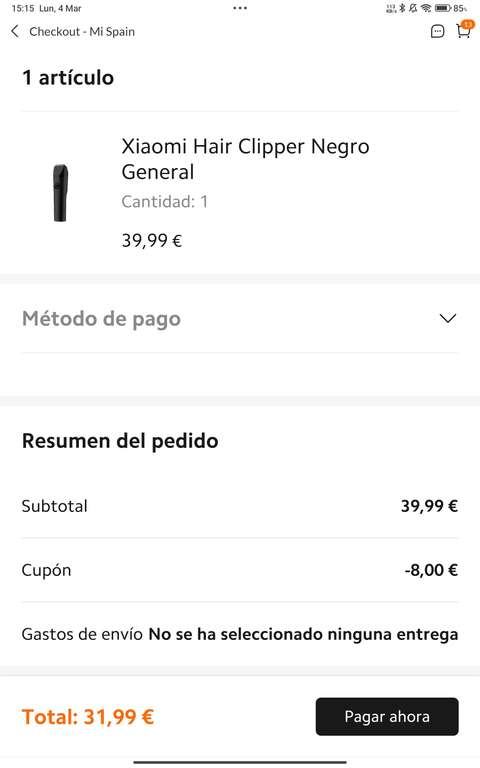 Xiaomi Hair Clipper [25'6€ con puntos]