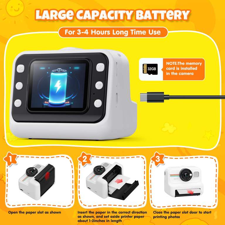 toyofmine Cámara para niños, cámara digital para niños con lente abatible, cámaras de video digital HD para niños pequeños, regalos de cumpleaños de Navidad y juguete portátil para niños de 3 toyofmine Cámara para niños, cámara digital para niños con lente abatible, cámaras de video digital HD para niños pequeños, regalos de cumpleaños de Navidad y juguete portátil para niños de 3