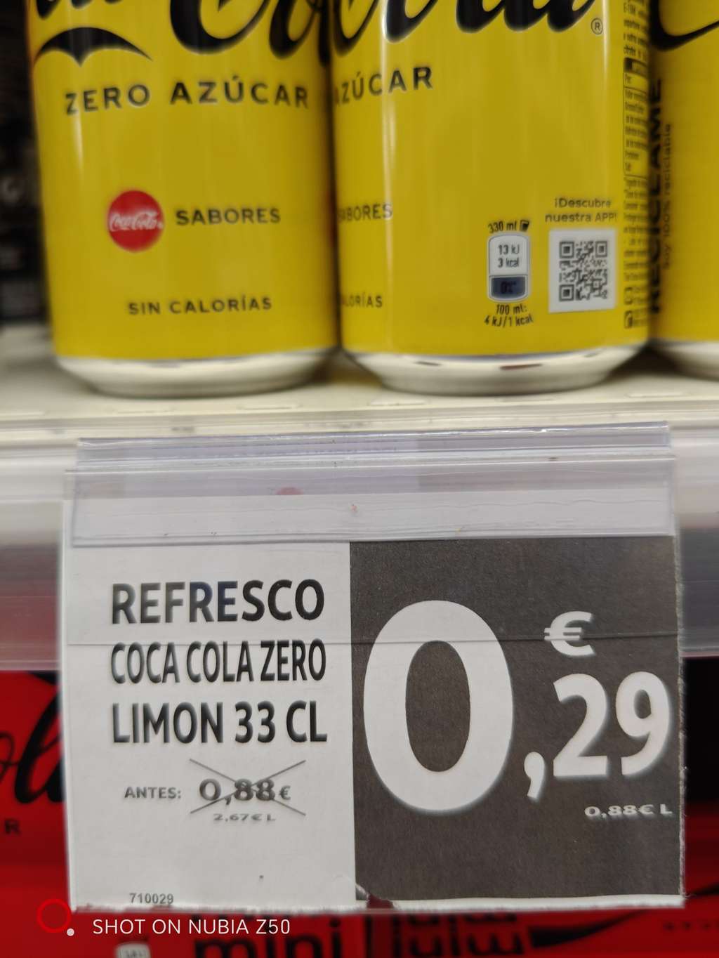 Coca-Cola Lata Zero Zero 0,33 L. Caja 24 Uds.