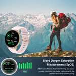 HOAIYO Smartwatch, 33mm Pantalla AMOLED, Monitoreo de la Frecuencia Cardíaca, SpO2, Sueño, 3ATM a Prueba de Agua, 14 Modos de Deporte