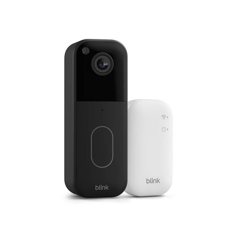 Sistema de Videotimbre Inteligente Blink (Vídeo HD Cuerpo Entero, Autonomía 2 Años, Exterior IP65, Sync Module Incluido, Negro y blanco)