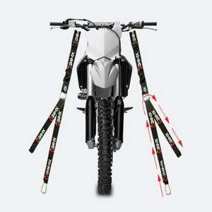 Correas de Carga 24MX Tie-Down: Seguridad y Conveniencia en un Paquete Resistente Transporte para Moto