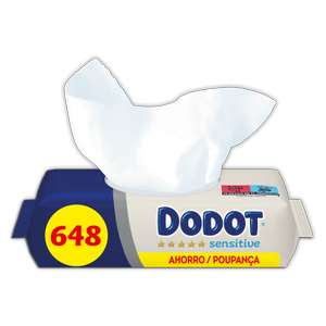 Dodot Sensitive toallitas infantiles sin perfume - Pack Ahorro 12x 54=648 uds