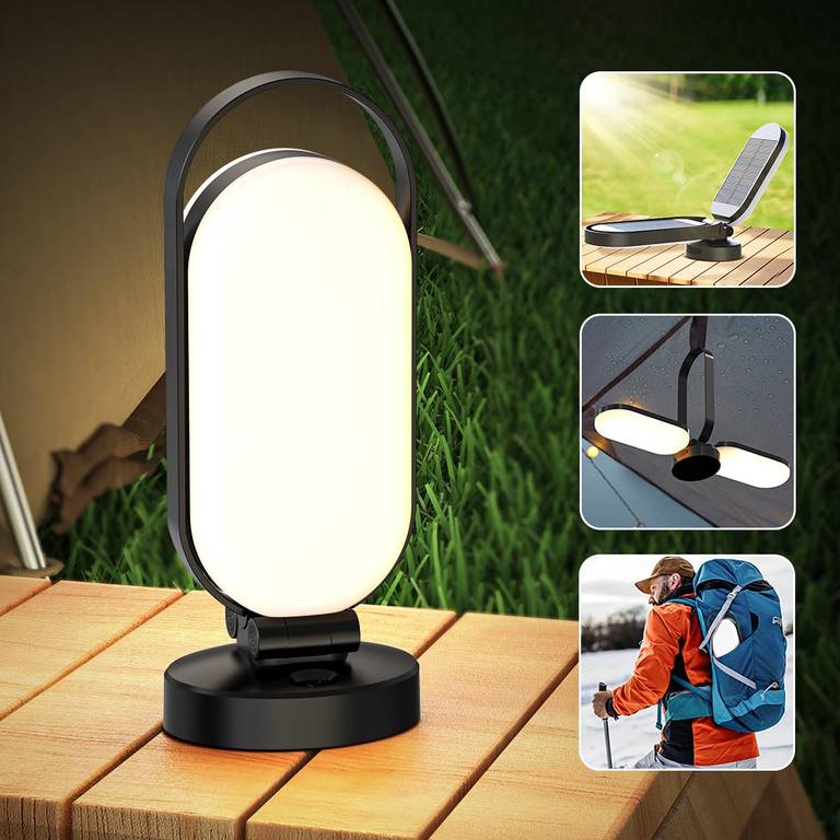 Luz de camping Hapfish recargable y solar por 26,99€